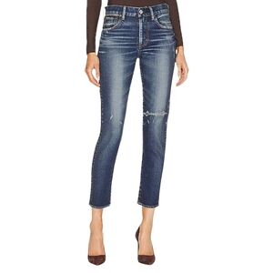 Moussy Edgerton Skinny Jeans Size 24 Dark Blue Japanese Denim High Rise